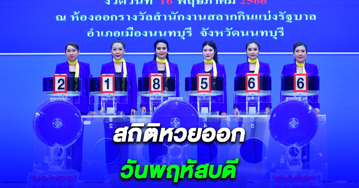 สถิติหวยออกวันพฤหัสบดี ย้อนหลัง 10 ปี เลขเดิมออกซ้ำ 3 รอบ