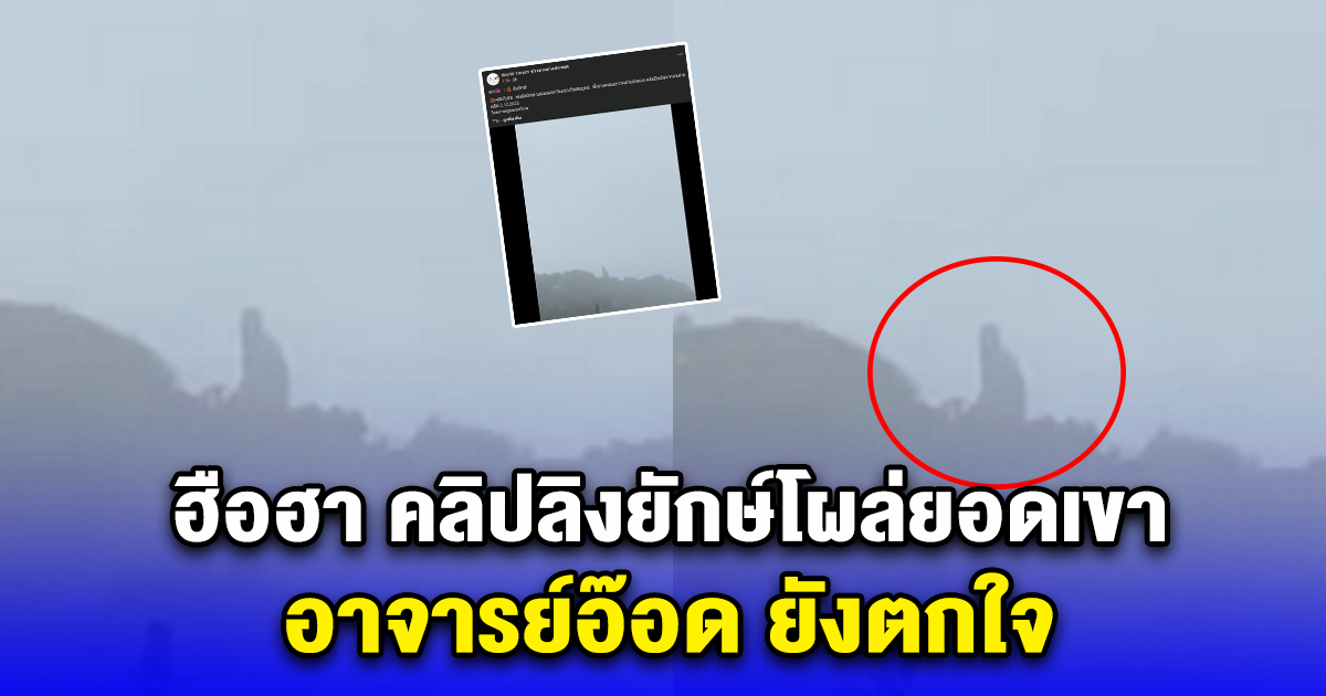 ฮือฮา คลิปลิงยักษ์โผล่ยอดเขา อาจารย์อ๊อด ยังตกใจ
