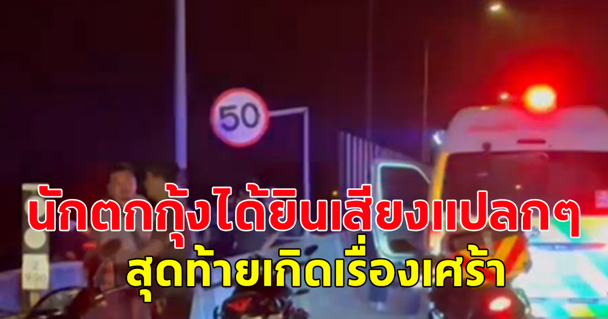 นักท่องเที่ยวตกกุ้ง แหงนหน้าขึ้นไปบนสะพาน หลังได้ยินเสียงแปลกๆ