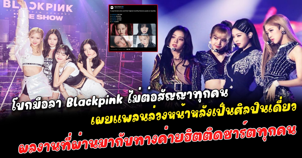 โบกมือลา Blackpink ไม่ต่อสัญญาทุกคน เผยแพลนล่วงหน้าหลังเป็นศิลปินเดี่ยวแต่ละคนจะไปทำอะไรกันบ้าง ผลงานที่ผ่านมากับทางค่ายฮิตติดชาร์ตทุกคน