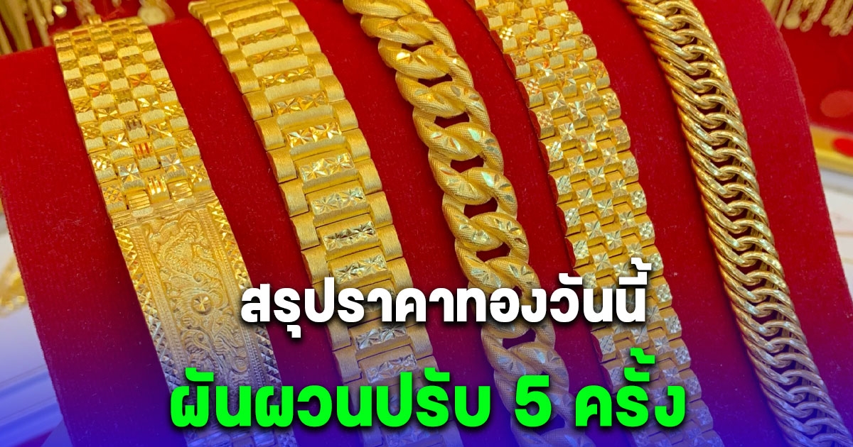 สรุปราคาทองวันนี้ 25 มีนาคม 2567 ผันผวนปรับ 5 ครั้ง