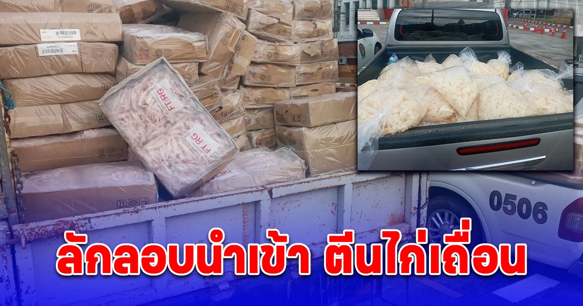 สกัดจับลักลอบนำเข้า ตีนไก่เถื่อน จากต่างประเทศ