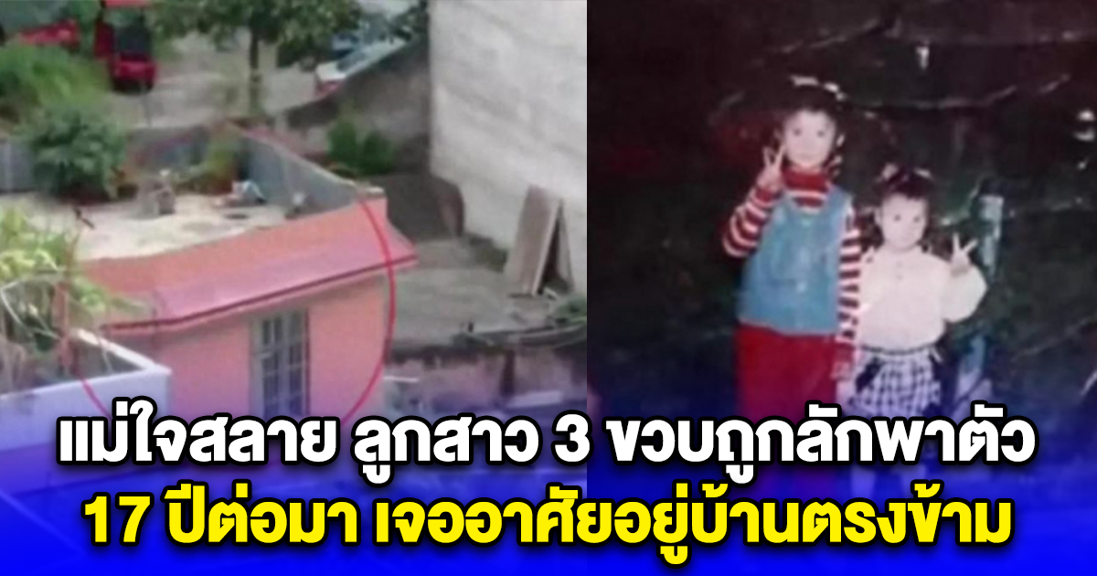 แม่ใจสลาย ลูกสาว 3 ขวบถูกลักพาตัว 17 ปีต่อมา เจออาศัยอยู่บ้านตรงข้าม (ตปท.)