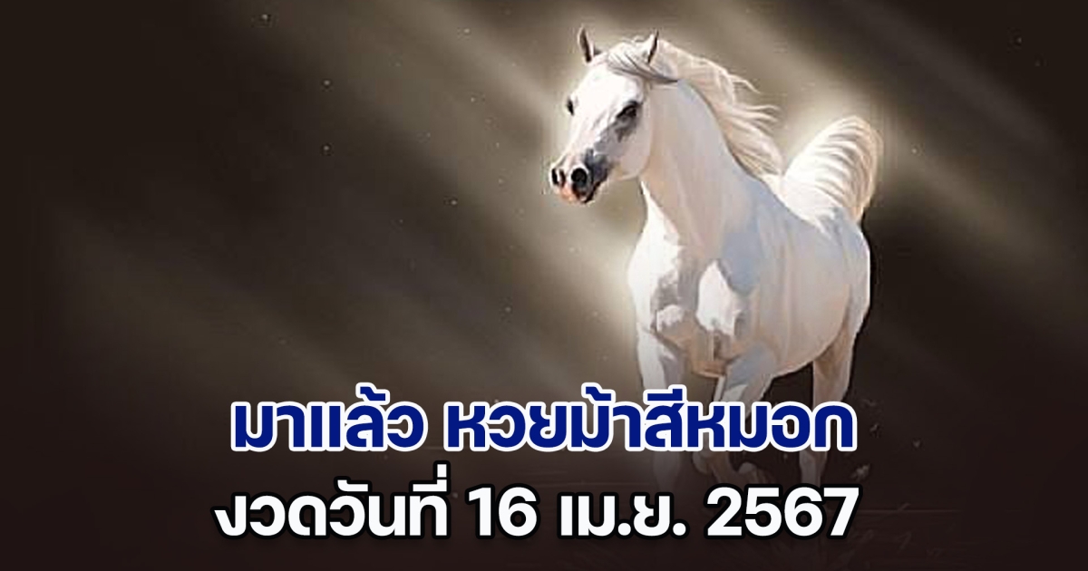 ควบมาแจกโชคก่อนใคร หวยม้าสีหมอก งวดวันที่ 16 เม.ย. 67