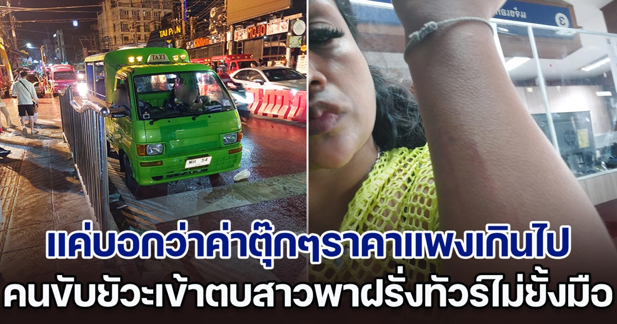 แค่บอกว่าค่าตุ๊กๆราคาแพงเกินไป คนขับยัวะเข้าตบสาวพาฝรั่งทัวร์ไม่ยั้งมือ