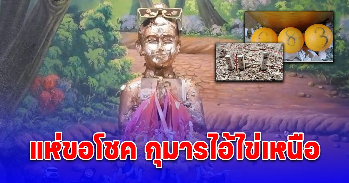 แห่ขอโชค กุมารไอ้ไข่เหนือ วัดหนองทอง ได้เลข จากปิงปอง-ธูปเสี่ยงทาย