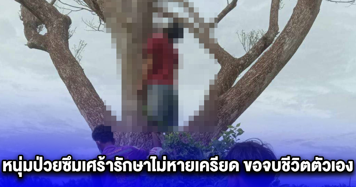 หนุ่มป่วยซึมเศร้ารักษาไม่หายเครียด ขอจบชีวิตตัวเอง