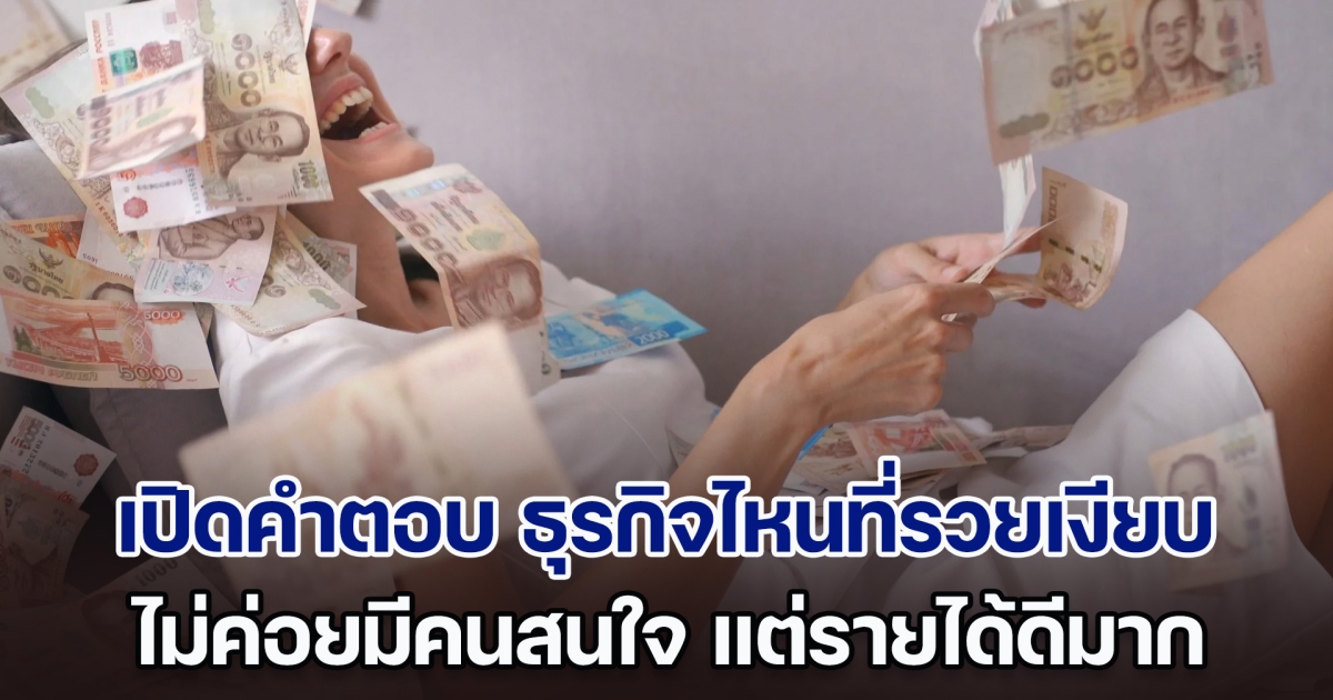 ชาวโซเชียลเผยคำตอบ ธุรกิจไหนที่รวยเงียบ ไม่ค่อยมีคนสนใจ แต่รายได้ดีมาก จากประสบการณ์หลาย ๆ คน