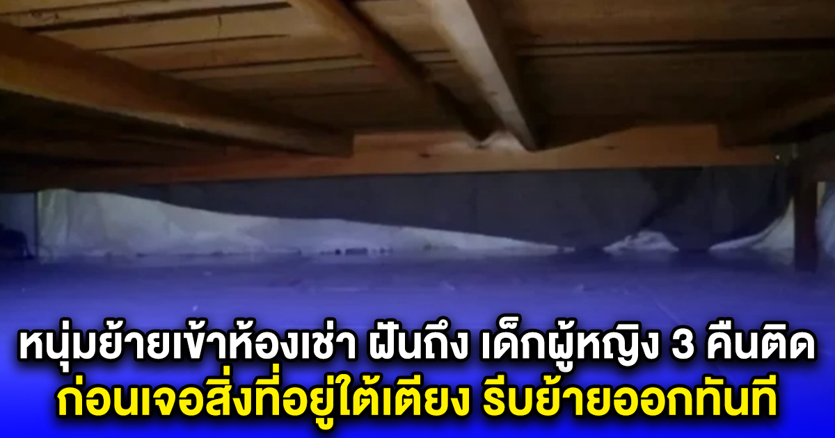 หนุ่มย้ายเข้าห้องเช่า ฝันถึง เด็กผู้หญิง 3 คืนติด ก่อนเจอสิ่งที่อยู่ใต้เตียง รีบย้ายออกทันที