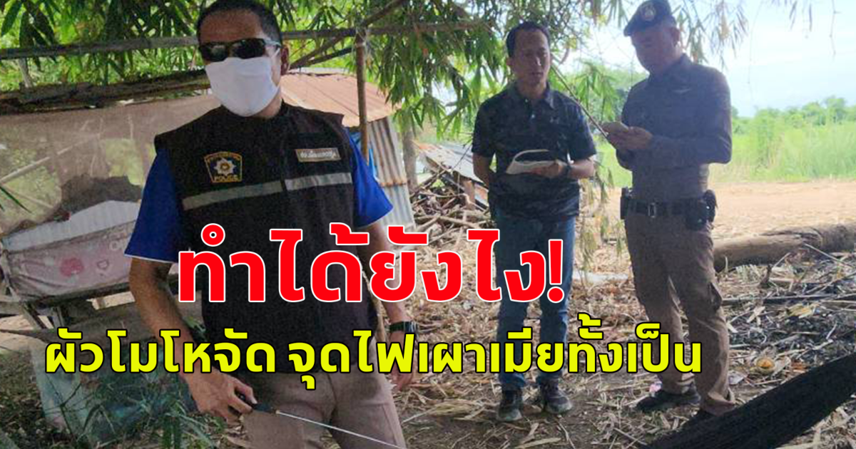 จิตใจทำด้วยอะไร ผัวทะเลาะกับเมีย โมโหจัด จุดไฟทั้งเป็น