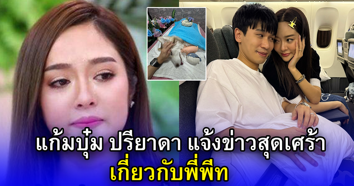 แก้มบุ๋ม ปรียาดา แจ้งข่าวสุดเศร้า เกี่ยวกับพี่พีท น้องหมาที่เลี้ยงไว้ตั้งแต่เด็กไม่อยู่แล้ว