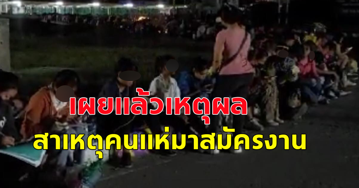 ผู้จัดการฝ่ายบุคคล เผยแล้วเหตุผล  ที่คน แห่สมัครงาน รอคิวตั้งแต่ 2 ทุ่ม