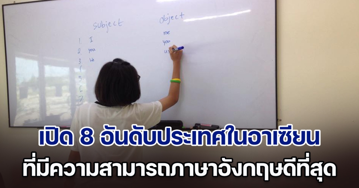 เปิด 8 อันดับประเทศในอาเซียน ที่มีความสามารถภาษาอังกฤษดีที่สุด