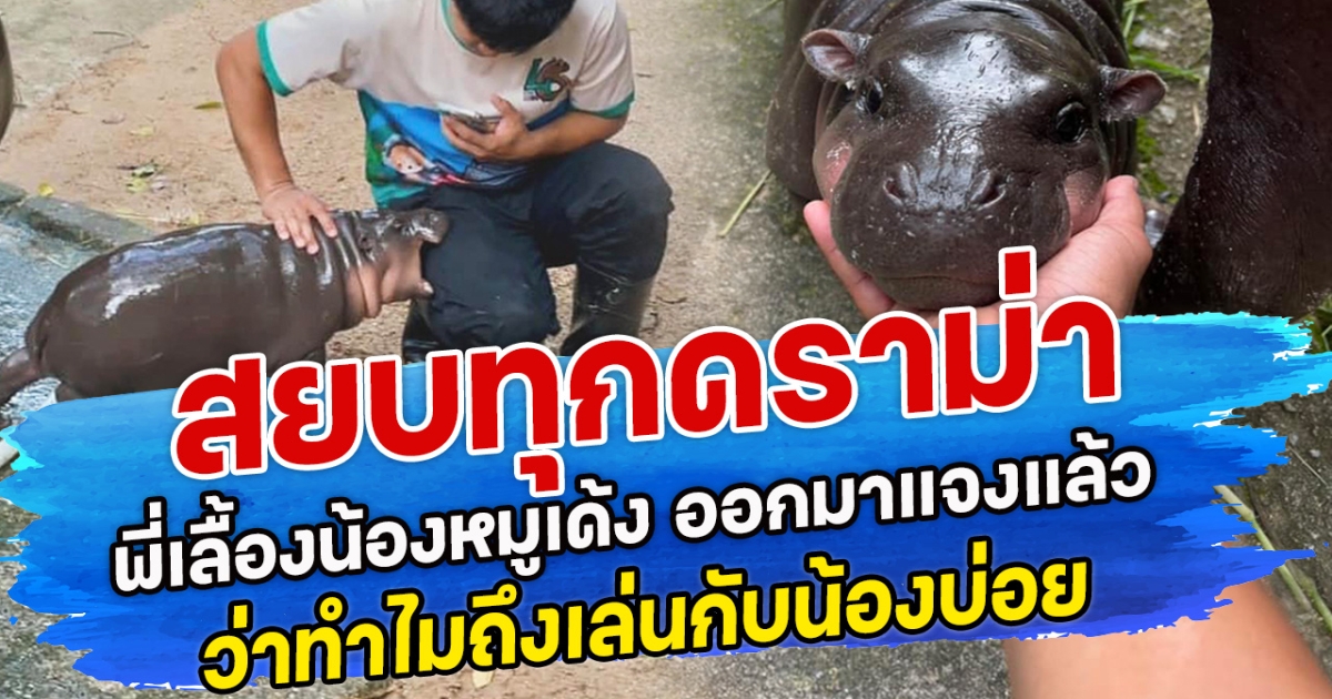 สยบทุกดราม่า พี่เลื้องน้องหมูเด้ง ออกมาแจงแล้ว ว่าทำไมถึงเล่นกับน้องบ่อย