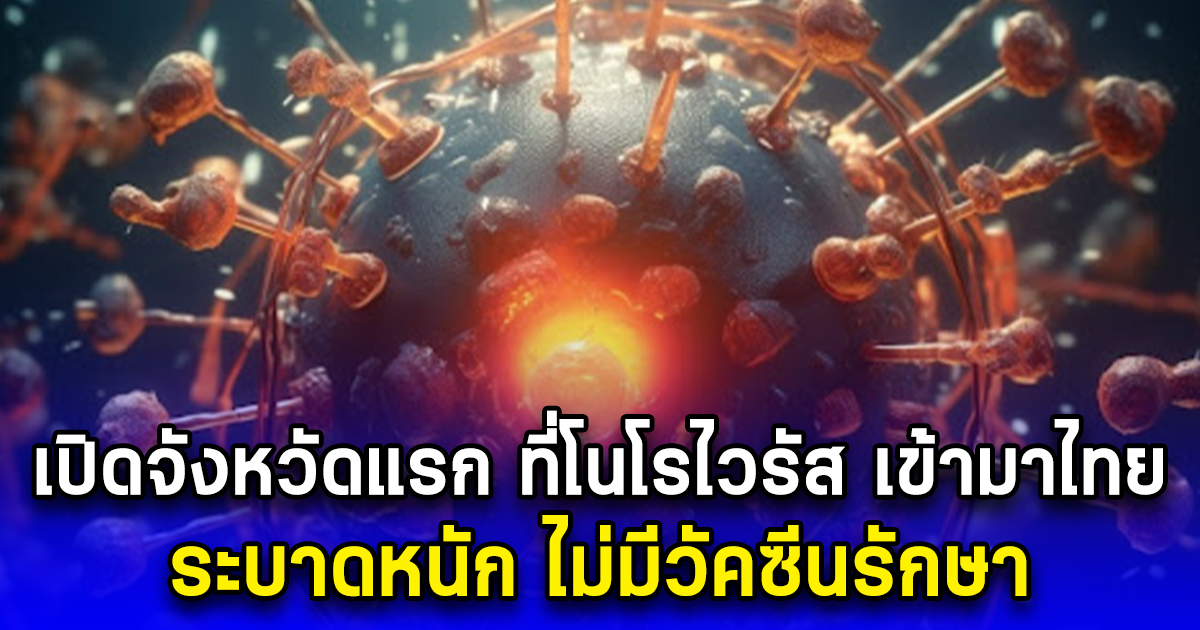 เปิดจังหวัดแรก ที่โนโรไวรัส เข้ามาไทย ระบาดหนัก ไม่มีวัคซีนรักษา