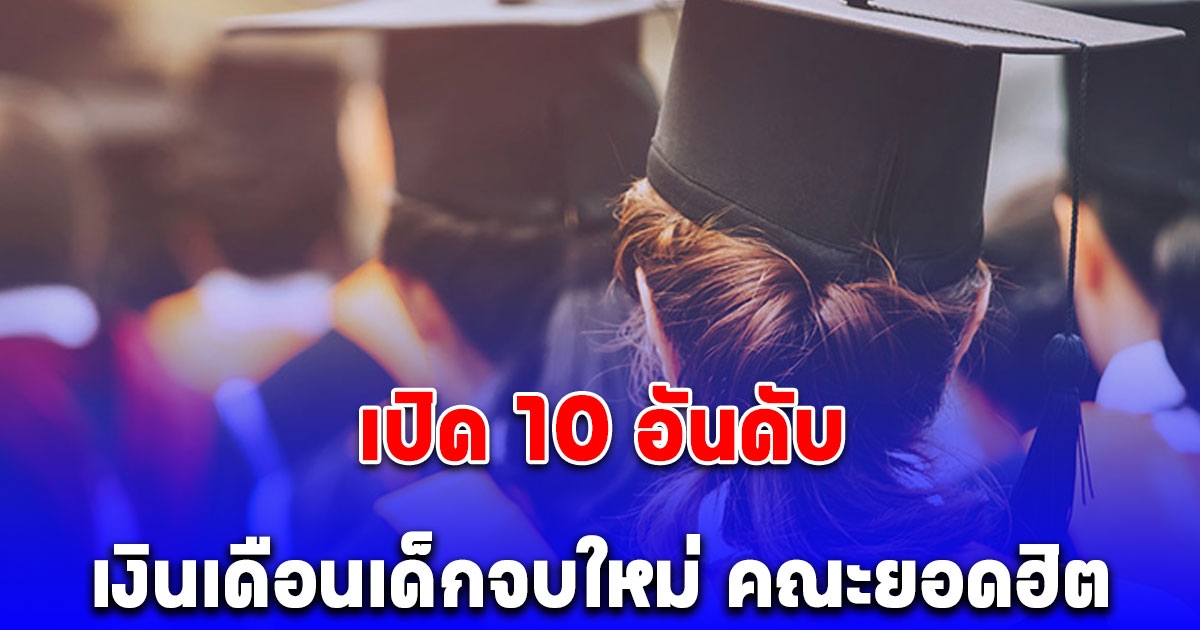 เปิด 10 อันดับ เงินเดือนเด็กจบใหม่ คณะยอดฮิต