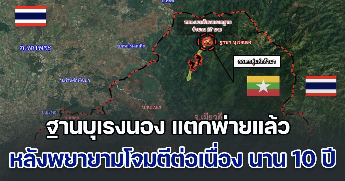 ต้านไม่ไหว! ฐานบุเรงนอง แตกพ่ายแล้ว หลังพยายามโจมตีต่อเนื่อง นาน 10 ปี ด้านผู้อพยพเพิ่มขึ้นเป็น 533 คนแล้ว
