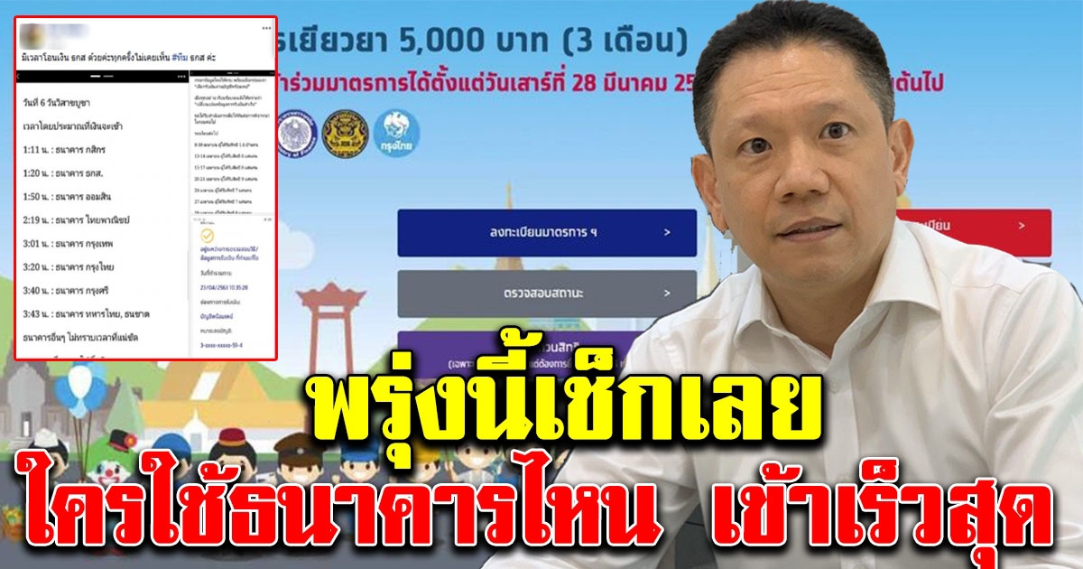 เช็กเลย เวลาเงินเข้า ธนาคารไหน เข้าตอนไหน จะได้ไม่ต้องนั่งรอ