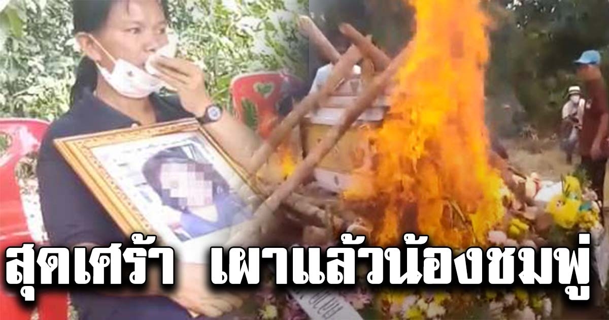 สุดเศร้า บรรยากาศฌาปนกิจ น้องชมพู่