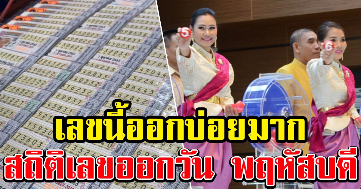 สถิติเลขออกวัน พฤหัสบดี ย้อนหลัง 3 ปี พบเลขออกซ้ำกันบ่อย
