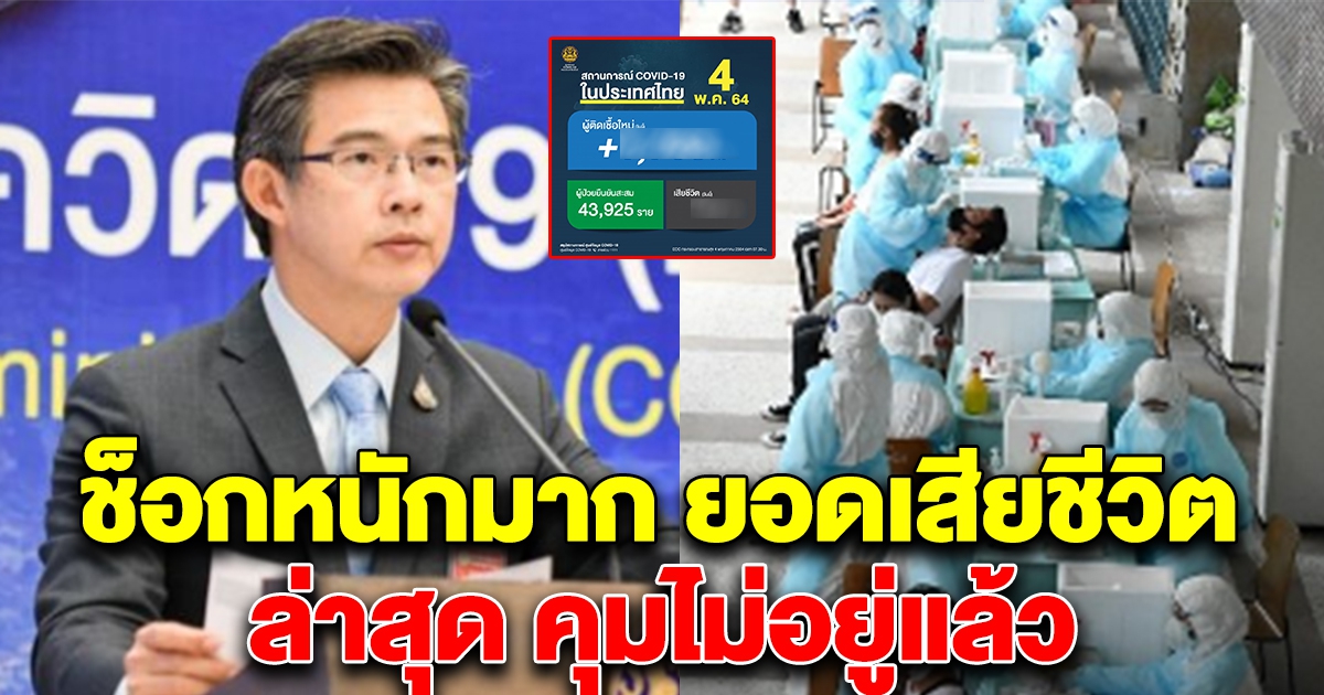 ช็อกมาก ยอดผู้เสียชีวิต 4 พ.ค. 64 ต้านไม่ไหวแล้ว