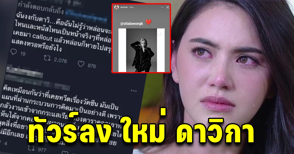 ทัวร์ลง ใหม่ ดาวิกา หลังโผล่เลือกข้างชัดเจน