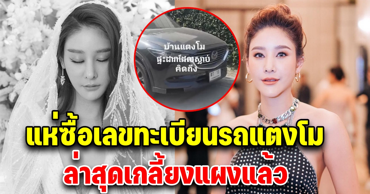 โซเชียลสังเกตเห็นเลขทะเบียนรถ แตงโม นิดา