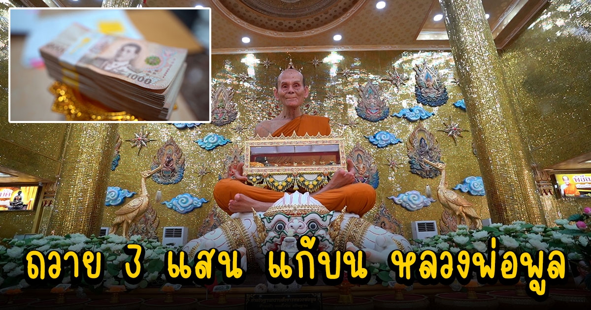 สาวนักธุรกิจ ถวาย 3 แสน แก้บน หลวงพ่อพูล ช่วยธุรกิจฟื้น ยุคcv