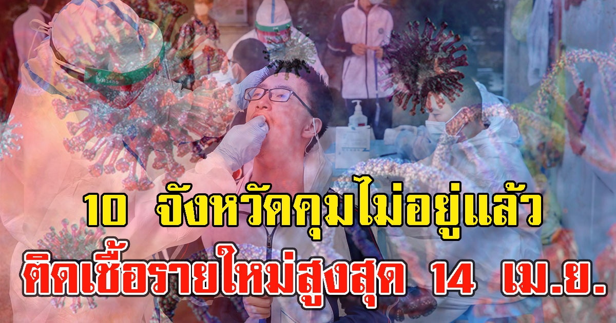 10 อันดับจังหวัด ที่มีจำนวนผู้ติด CV เยอะที่สุดวันนี้