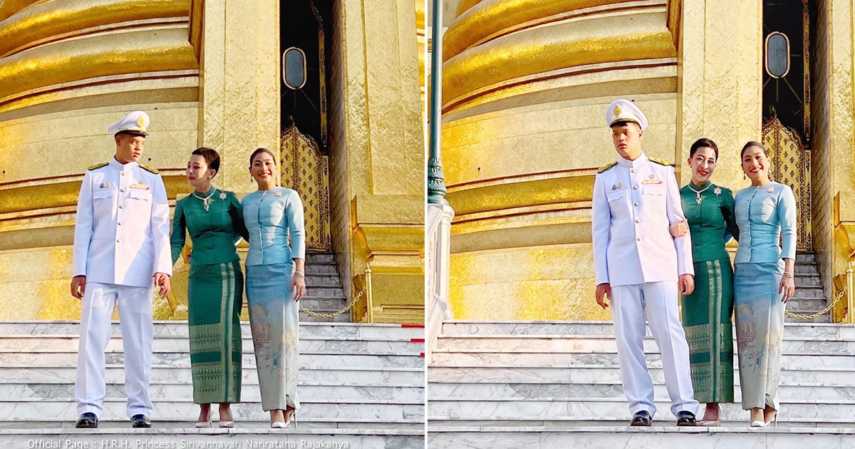 3 เจ้าฟ้า เสด็จพระราชพิธีสงกรานต์ 2565 ฉายพระรูปแย้มพระสรวล