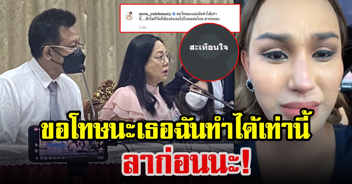 แอนนา โพสต์ถึง แตงโม ขอโทษนะเธอฉันทำได้เท่านี้
