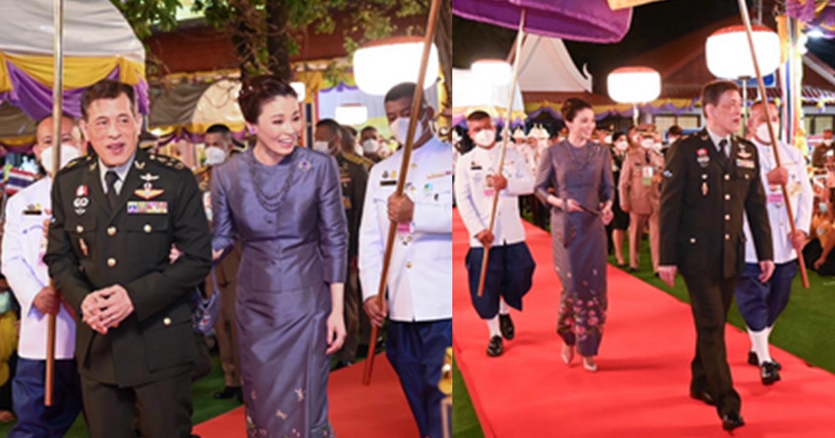 ในหลวง - พระราชินี ทรงยกฉัตร พระเจ้าใหญ่อินทร์แปลง