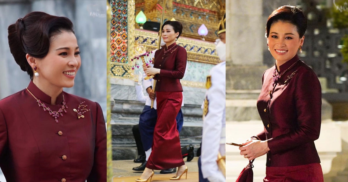 สง่างาม พระราชินี ฉลองพระองค์ชุดไทยจิตรลดาในวิสาขบูชา
