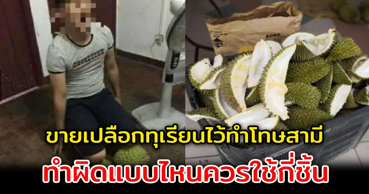 ร้านค้าขายเปลือกทุเรียนออนไลน์ไว้สำหรับทำโทษสามี พร้อมข้อแนะนำทำผิดแบบไหนควรใช้กี่ชิ้น