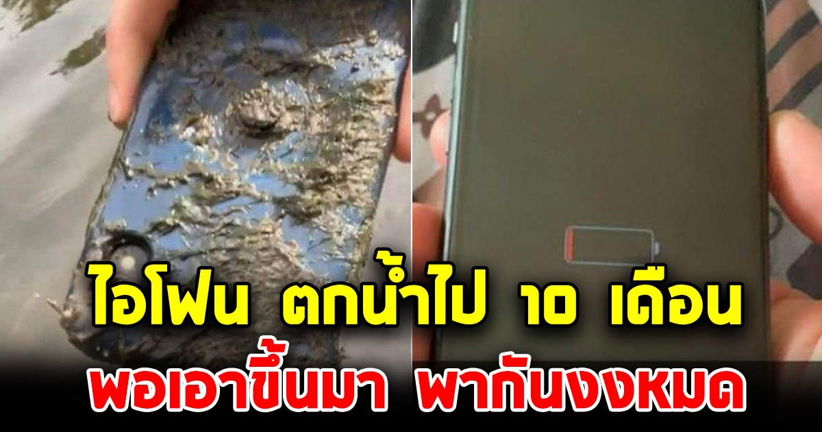 ชายหนุ่มงง ทำ iPhone หายในแม่น้ำนาน 10 เดือน