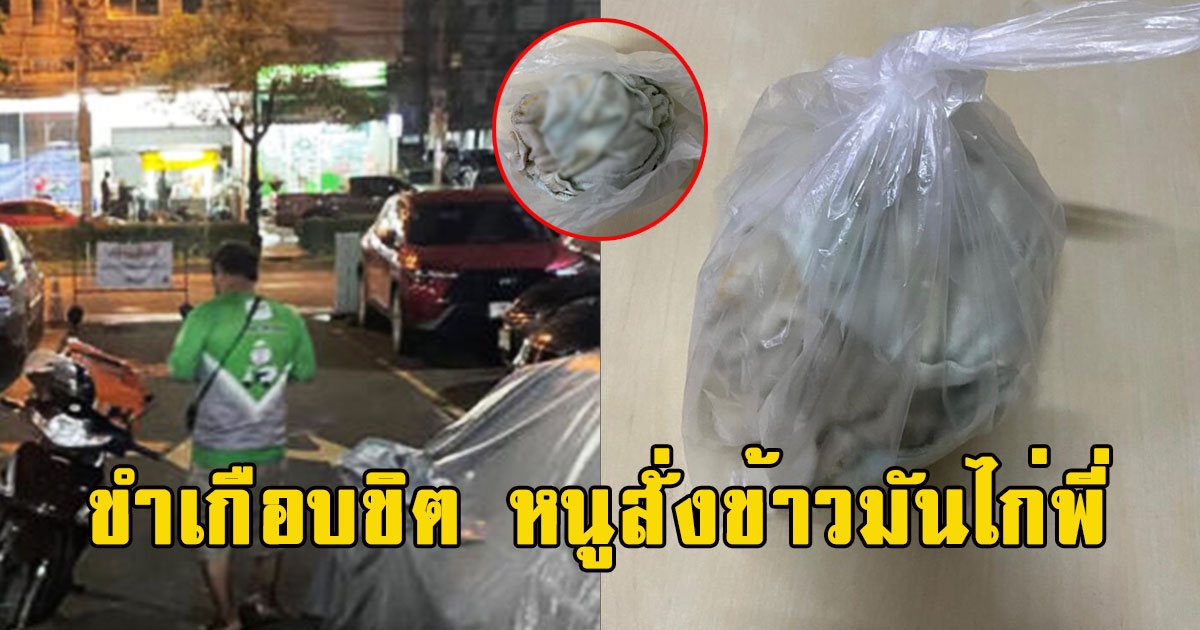 สาวสั่งข้าวมันไก่ แต่สิ่งที่ไรเดอร์เอามาส่งขำเกือบขิต