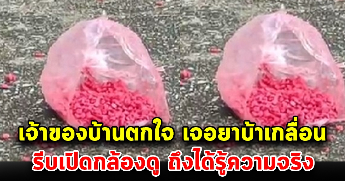 เจ้าของบ้านตกใจหนัก เจอยาบ้าเกลื่อนหน้าบ้านกว่าพันเม็ด รีบเปิดกล้องดู คิดไม่ถึง จะเจอกับตัว