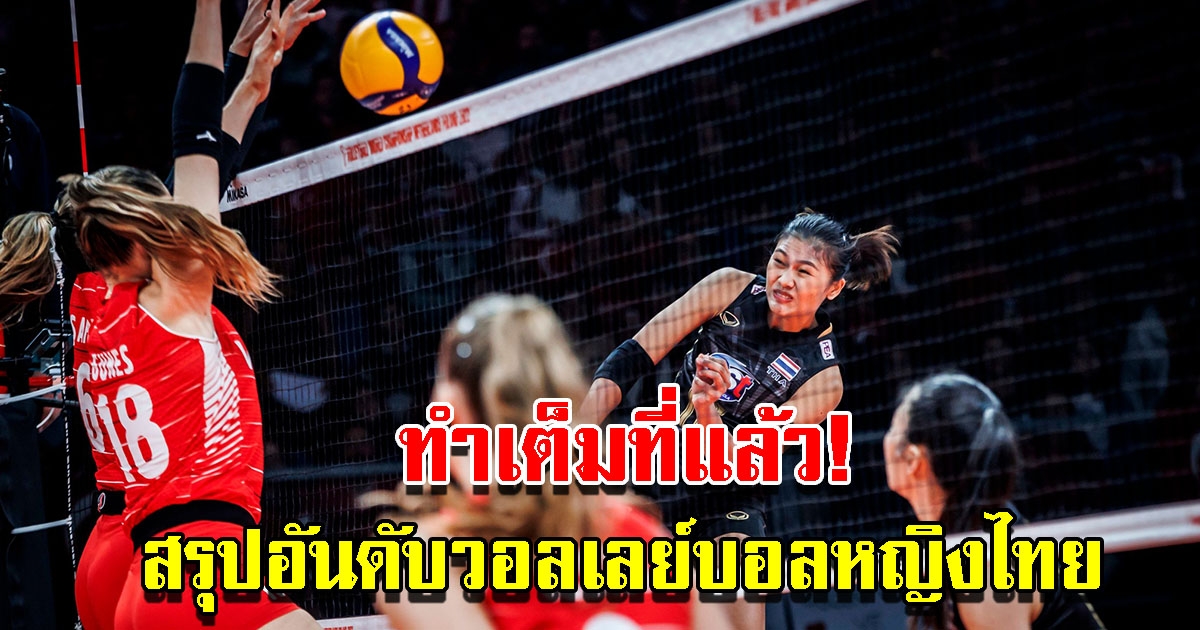 สรุปอันดับล่าสุด วอลเลย์บอลหญิงไทย ศึกลูกยางสาวชิงแชมป์โลก 2022