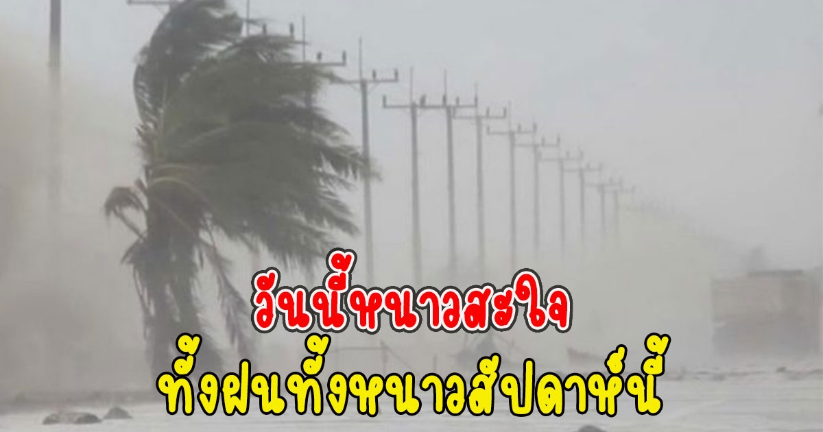 วันนี้หนาวสะใจ กรมอุตุ พยากรณ์อากาศทั้งฝนทั้งหนาวสัปดาห์นี้