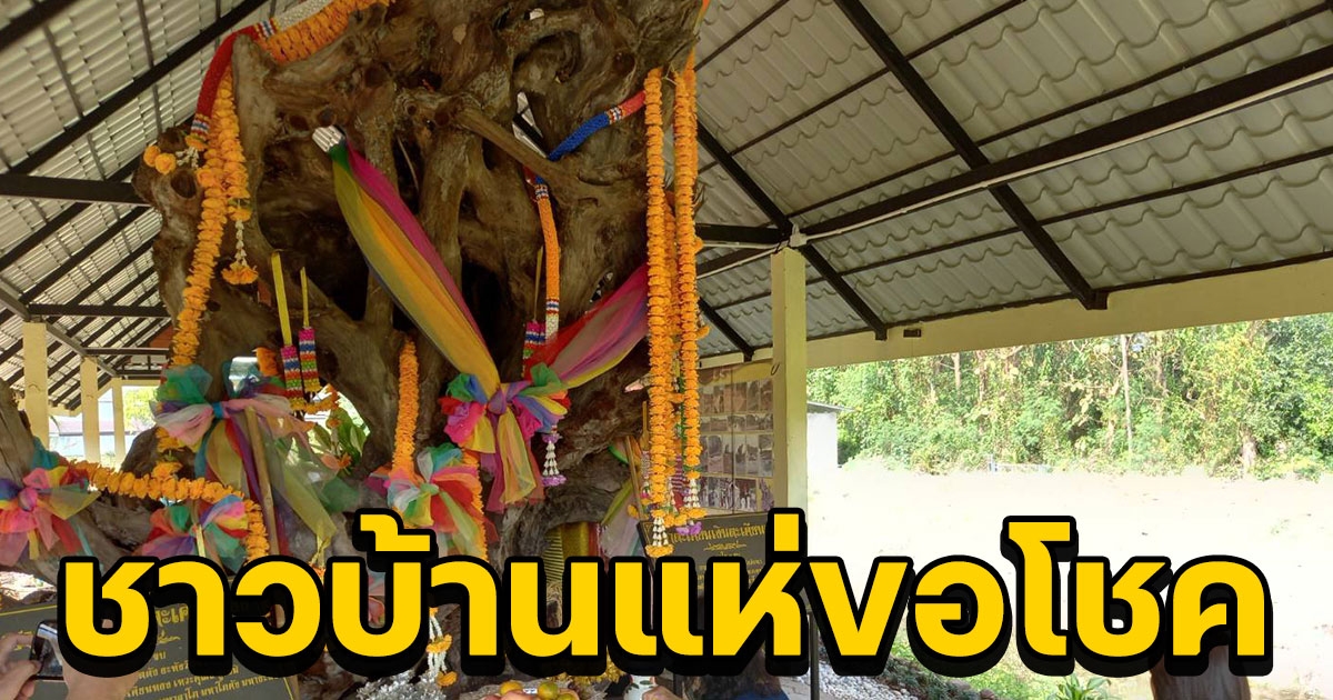 ชาวบ้านแห่ขอพรขอโชคเจ้าแม่ตะเคียนเงินตะเคียนทอง หลังให้โชคหน้าที่การงานดีกิจการรุ่งเรือง