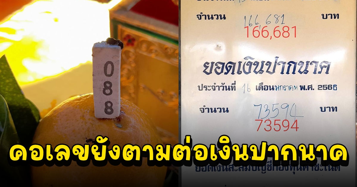 ผัวเมียชาวเชียงใหม่มาบวงสรวงแก้บนและเปิดทรัพย์รับโชคปีละครั้ง คอเลขยังตามต่อเงินปากนาค