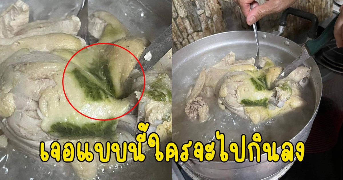 สาวซื้อไก่ไหว้เจ้า แม่ค้าต้มไม่สุกเลยมาต้มใหม่ กลายเป็นสีเขียวน่ากลัวมาก