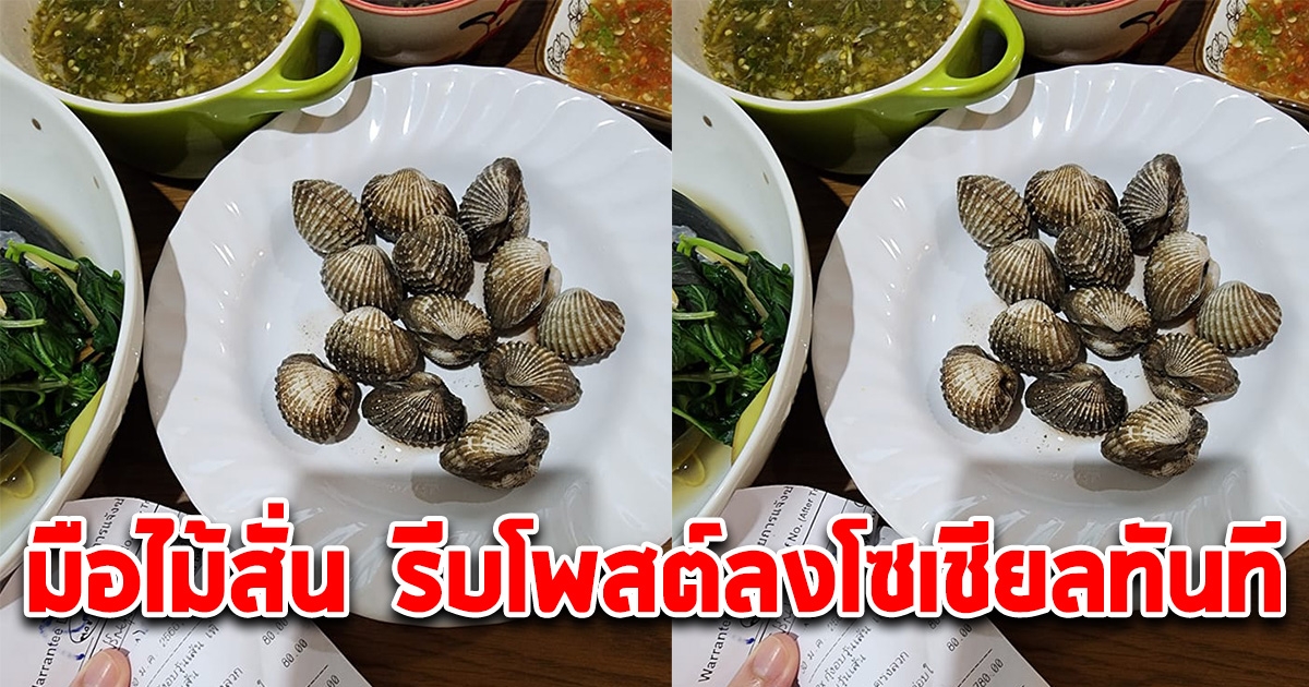 สาวซื้อหอยแครงมากินที่บ้าน จ่ายไป 80 บ. กลับมาถึงบ้านรีบเทดู มือไม้สั่น