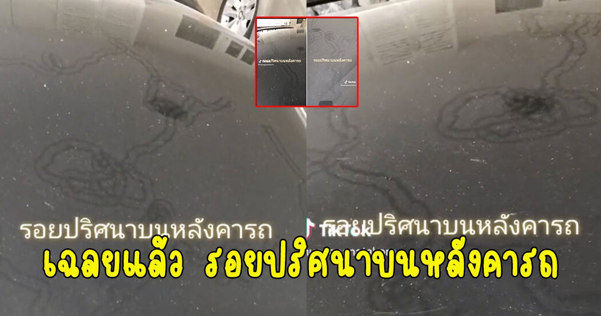 เฉลยแล้ว รอยปริศนาบนหลังคารถ ที่หลายคนบอกเป็นรอยพญานาค