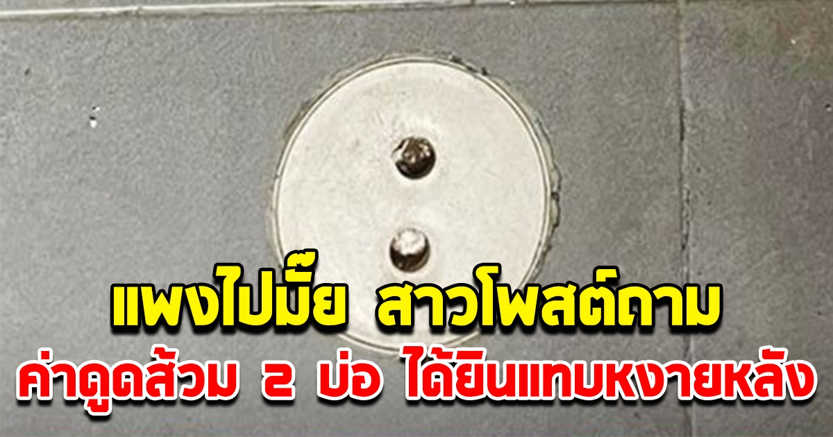 สาวรับไม่ได้ โพสต์ดูดส้วม 2 บ่อ เจอราคา แทบหงายหลัง ลั่นถ้าไม่ดูด เอาค่าน้ำมันมา 500