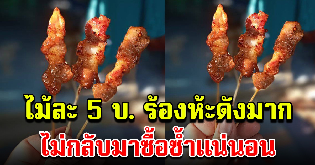 โซเชียลถล่มยับ สาวซื้อหมูปิ้ง ไม้ละ 5 บ. ร้องห้ะดังมาก ไม่ซื้อซ้ำมากินแน่นอน