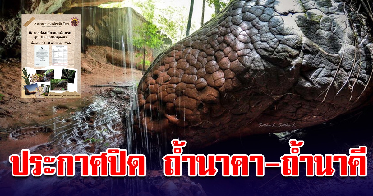 อุทยานแห่งชาติภูลังกา ประกาศปิด ถ้ำนาคา-ถ้ำนาคี