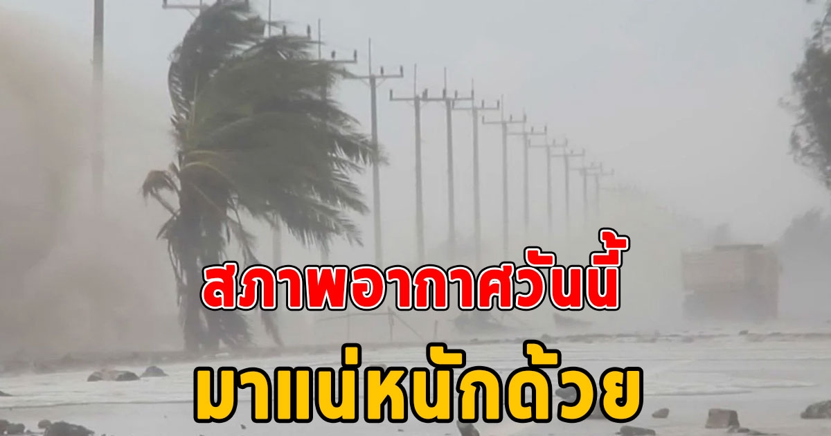 สภาพอากาศวันนี้ กรมอุตุฯ เตือน 48 จังหวัด เจอฝนฟ้าคะนองถล่ม ลมกระโชกแรง