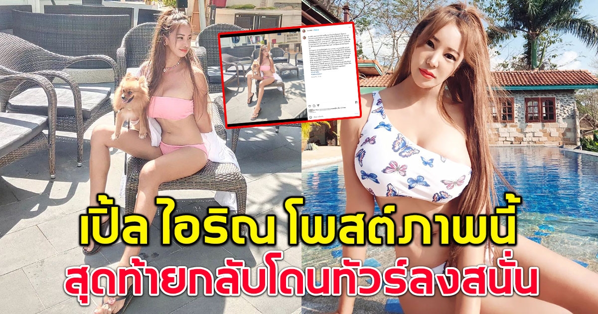 เปิ้ล ไอริณ โพสต์ภาพอุ้มหมา แต่งานนี้กลับโดนทัวร์ลงสนั่น
