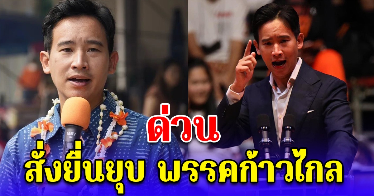 สนธิญายื่นยุบ พรรคก้าวไกล